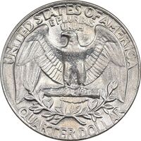 سکه کوارتر دلار 1974 واشنگتن - AU58 - آمریکا