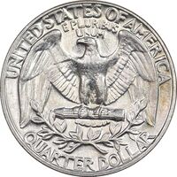 سکه کوارتر دلار 1972D واشنگتن - MS61 - آمریکا