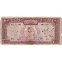 اسکناس 1000 ریال (آموزگار - سمیعی) نوشته سیاه - تک - VG - محمد رضا شاه