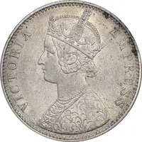 سکه 1 روپیه 1901 ویکتوریا - AU55 - هند