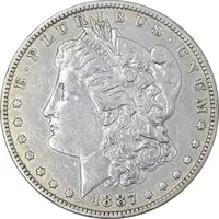 سکه یک دلار 1887 مورگان - EF40 - آمریکا