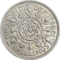 سکه 2 شیلینگ 1966 الیزابت دوم - EF45 - انگلستان