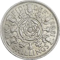 سکه 2 شیلینگ 1966 الیزابت دوم - EF45 - انگلستان