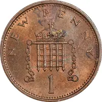 سکه 1 نیو پنی 1978 الیزابت دوم - MS61 - انگلستان
