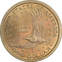 سکه یک دلار 2000P ساکاگاوا (دختر سرخپوست) - AU58 - آمریکا