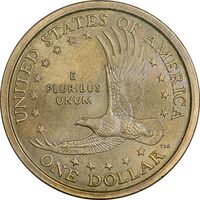 سکه یک دلار 2000P ساکاگاوا (دختر سرخپوست) - AU55 - آمریکا
