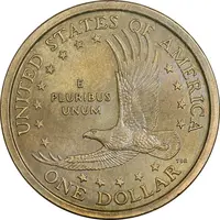 سکه یک دلار 2000P ساکاگاوا (دختر سرخپوست) - AU55 - آمریکا