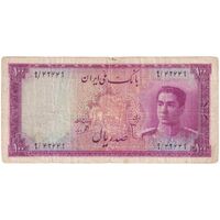 اسکناس 100 ریال سری سوم - تک - VF20 - محمد رضا شاه