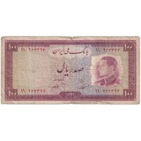 اسکناس 100 ریال 1333 - تک - F15 - محمد رضا شاه