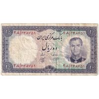 اسکناس 10 ریال 1340 - تک - VF25 - محمد رضا شاه