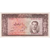 اسکناس 20 ریال 1332 - تک - AU50 - محمد رضا شاه