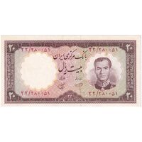 اسکناس 20 ریال 1340 - تک - UNC61 - محمد رضا شاه