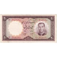 اسکناس 20 ریال 1340 - تک - EF45 - محمد رضا شاه