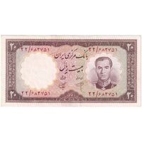 اسکناس 20 ریال 1340 - تک - AU55 - محمد رضا شاه