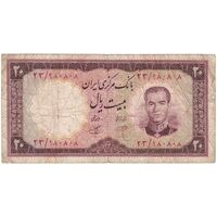 اسکناس 20 ریال 1340 - تک - VF25 - محمد رضا شاه
