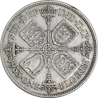 سکه 1 فلورین 1933 جرج پنجم - EF40 - انگلستان
