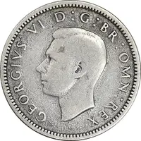 سکه 6 پنس 1939 جرج ششم - VF35 - انگلستان