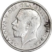 سکه 6 پنس 1918 جرج پنجم - VF35 - انگلستان