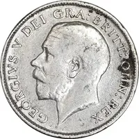 سکه 6 پنس 1918 جرج پنجم - VF35 - انگلستان