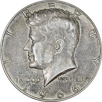 سکه نیم دلار 1966 کندی - EF45 - آمریکا