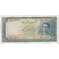 اسکناس 200 ریال سری سوم - تک - VG - محمد رضا شاه