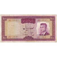 اسکناس 100 ریال (هویدا - سمیعی) - تک - VF25 - محمد رضا شاه