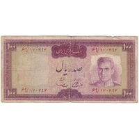 اسکناس 100 ریال (آموزگار - سمیعی) نوشته قرمز - تک - F12 - محمد رضا شاه