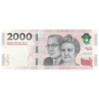 اسکناس 2000 پزو بدون تاریخ (2023-2024) جمهوری فدرال - CM, MAP - تک - UNC64 - آرژانتین