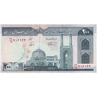 اسکناس 200 ریال (نمازی - نوربخش) فیلیگران امام - شماره بزرگ - UNC61 - جمهوری اسلامی