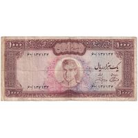 اسکناس 1000 ریال (آموزگار - جهانشاهی) - تک - VF25 - محمد رضا شاه