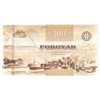 اسکناس 100 کرون 2011 (2012) مارگرته دوم - نخ امنیتی ضخیم - تک - UNC63 - دانمارک (جزایر فارو)