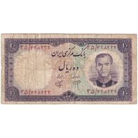 اسکناس 10 ریال 1340 - تک - VF20 - محمد رضا شاه