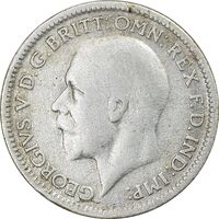 سکه 6 پنس 1929 جرج پنجم - EF40 - انگلستان