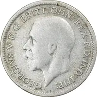 سکه 6 پنس 1929 جرج پنجم - EF40 - انگلستان