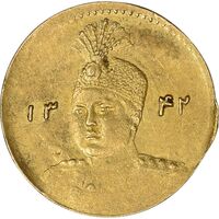 سکه طلا 2000 دینار 1342 تصویری - AU50 - احمد شاه