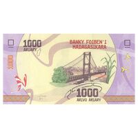 اسکناس 1000 آریاری بدون تاریخ (2017) جمهوری چهارم - AHR - تک - UNC64 - ماداگاسکار