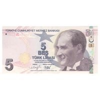 اسکناس 5 لیره بدون تاریخ (2022) - سری F - تک - UNC65 - ترکیه