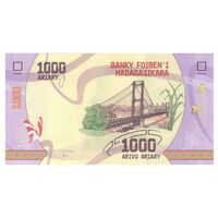 اسکناس 1000 آریاری بدون تاریخ (2017) جمهوری چهارم - AHR - تک - UNC65 - ماداگاسکار