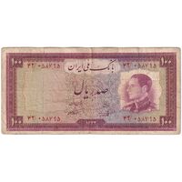 اسکناس 100 ریال 1333 - تک - VF20 - محمد رضا شاه