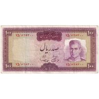 اسکناس 100 ریال (آموزگار - سمیعی) نوشته قرمز - تک - VF30 - محمد رضا شاه