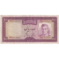 اسکناس 100 ریال (آموزگار - جهانشاهی) - تک - VF25 - محمد رضا شاه