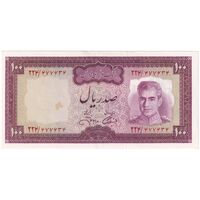 اسکناس 100 ریال (آموزگار - جهانشاهی) - تک - AU55 - محمد رضا شاه