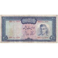 اسکناس 200 ریال (آموزگار - جهانشاهی) - تک - VF20 - محمد رضا شاه