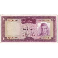اسکناس 100 ریال (آموزگار - فرمان فرماییان) نوشته قرمز - تک - EF45 - محمد رضا شاه