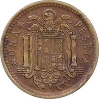 سکه 1 پزتا (69)1966 فرانسیسکو فرانکو - EF45 - اسپانیا