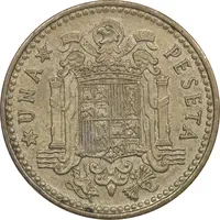 سکه 1 پزتا (68)1966 فرانسیسکو فرانکو - AU50 - اسپانیا