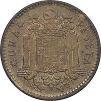 سکه 1 پزتا (64)1963 فرانسیسکو فرانکو - AU55 - اسپانیا