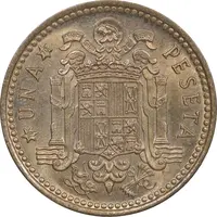 سکه 1 پزتا (70)1966 فرانسیسکو فرانکو - MS61 - اسپانیا