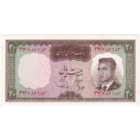 اسکناس 20 ریال (هویدا - سمیعی) - تک - UNC60 - محمد رضا شاه