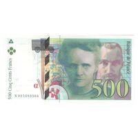 اسکناس 500 فرانک 1994 جمهوری پنجم - تک - UNC65 - فرانسه